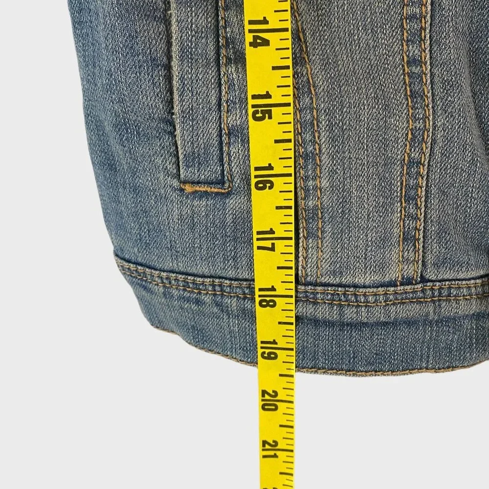 American Rag Denim Jean Vest Women's Medium Button-Front Sleeveless Medium Wash - Picture 10 of 10